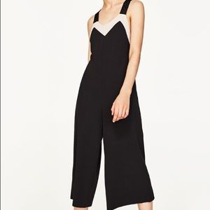 Zara Two Tone Cropped Jumpsuit